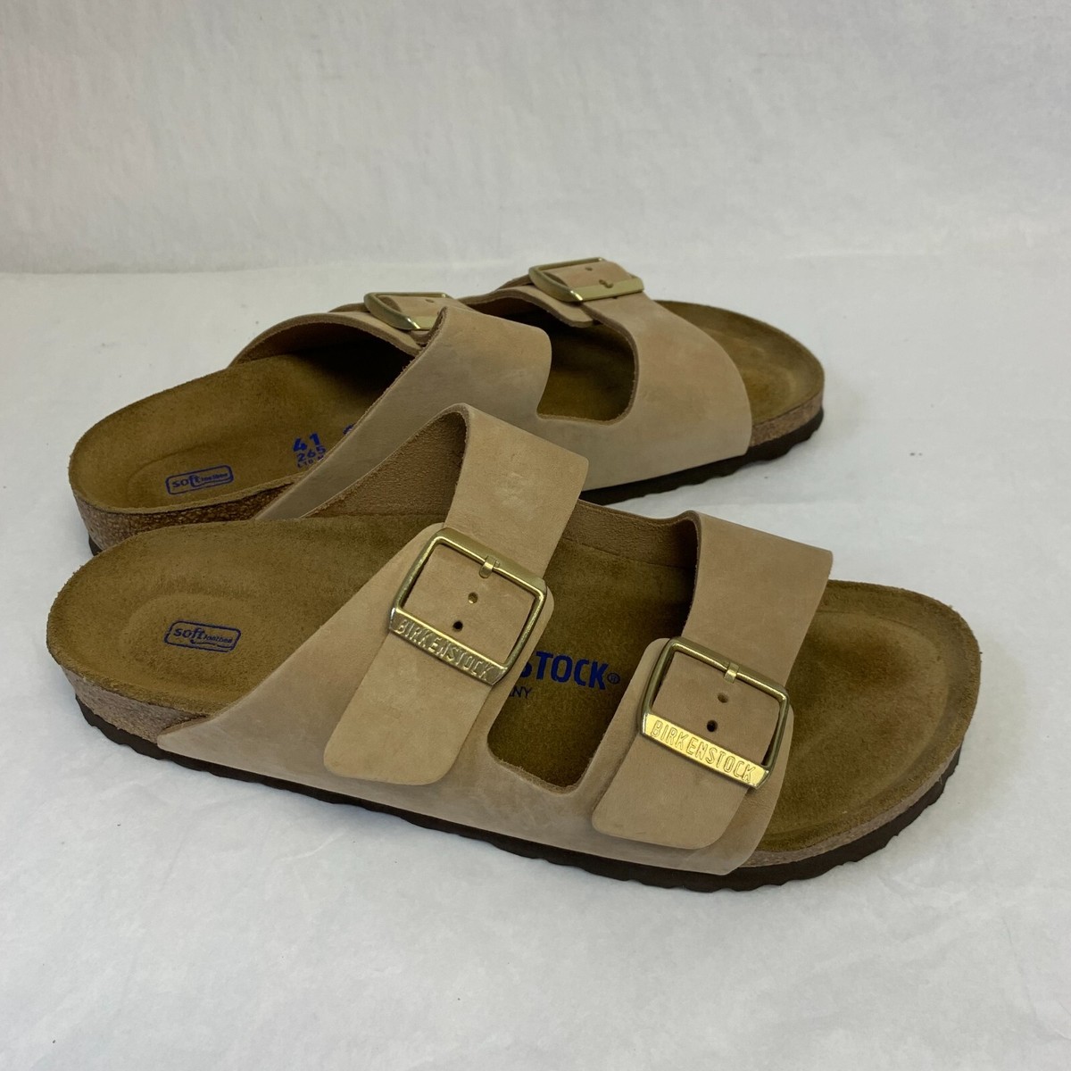 Birkenstock New w/ Box Arizona Sandcastle Nubuck Soft