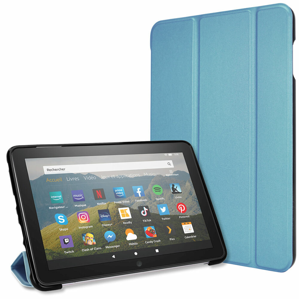 for Amazon Fire HD 8 2024 2022, 14th & 12th Slim Leather Smart Stand ...