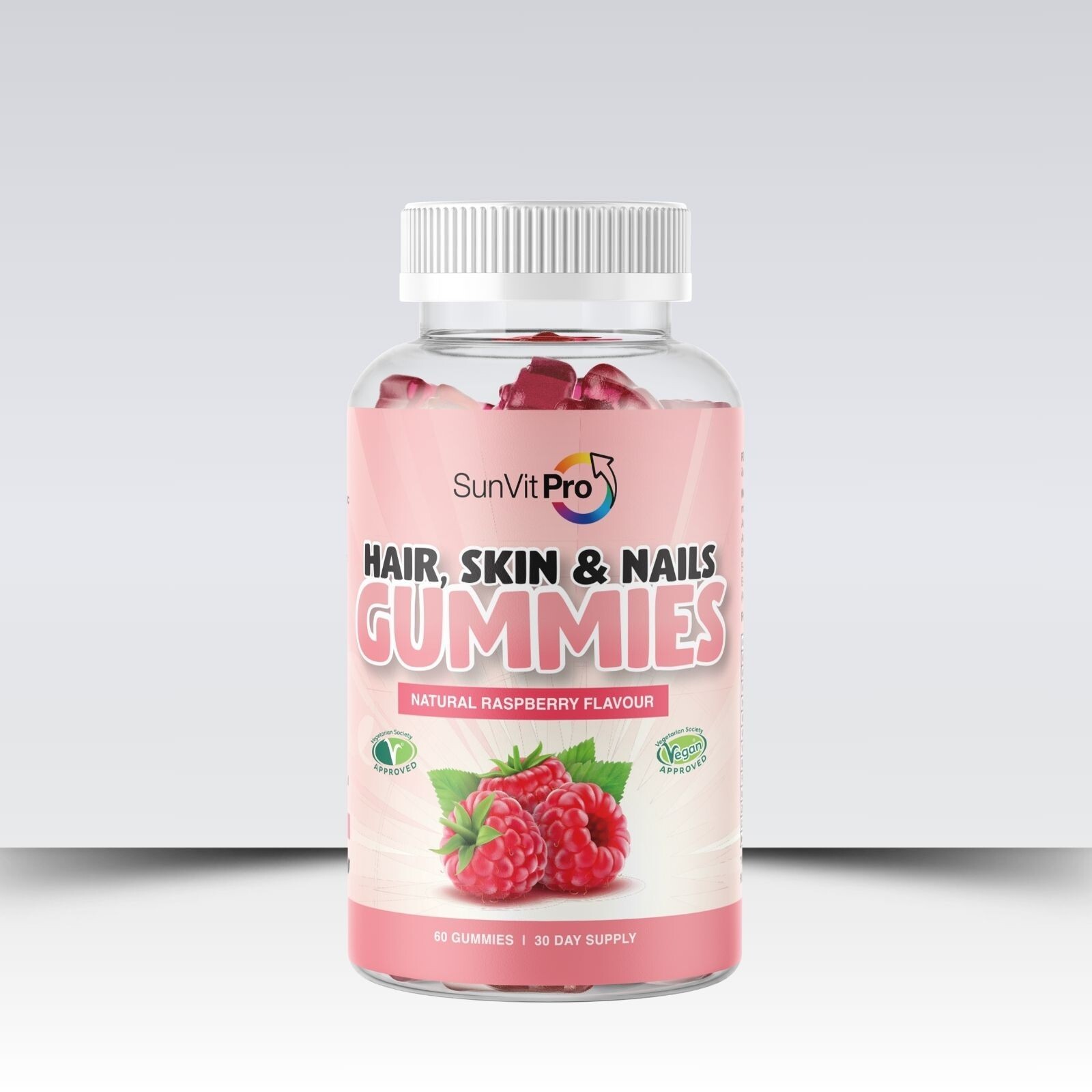 Hair Skin and Nails Gummies Vegan, 5000mcg Biotin Menopause Approved