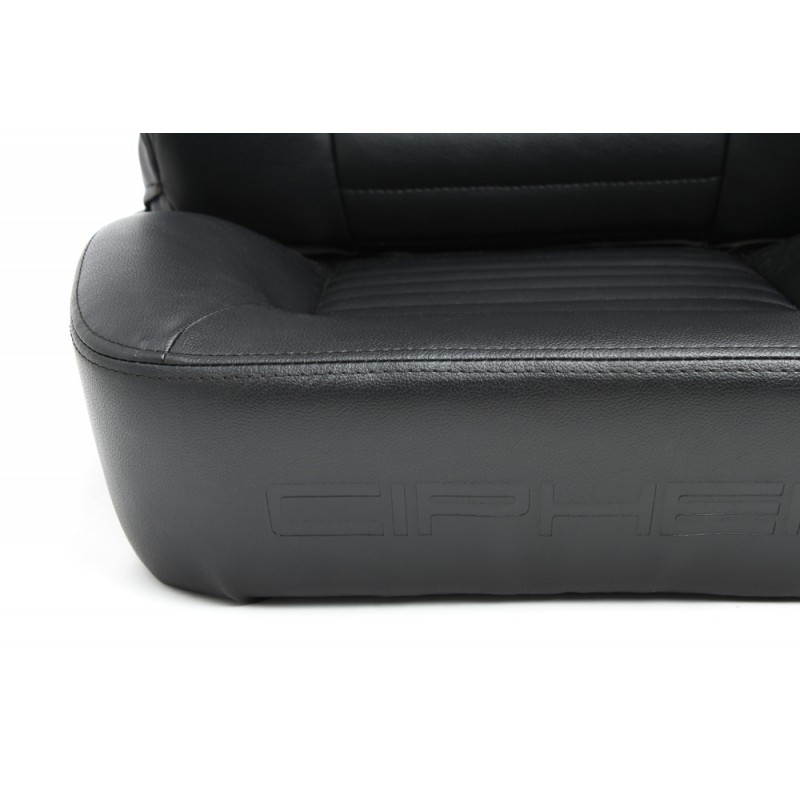 Cipher Auto Black Leatherette Reclinable Jeep/4x4 OffRoad/4WD Suspension Seats eBay