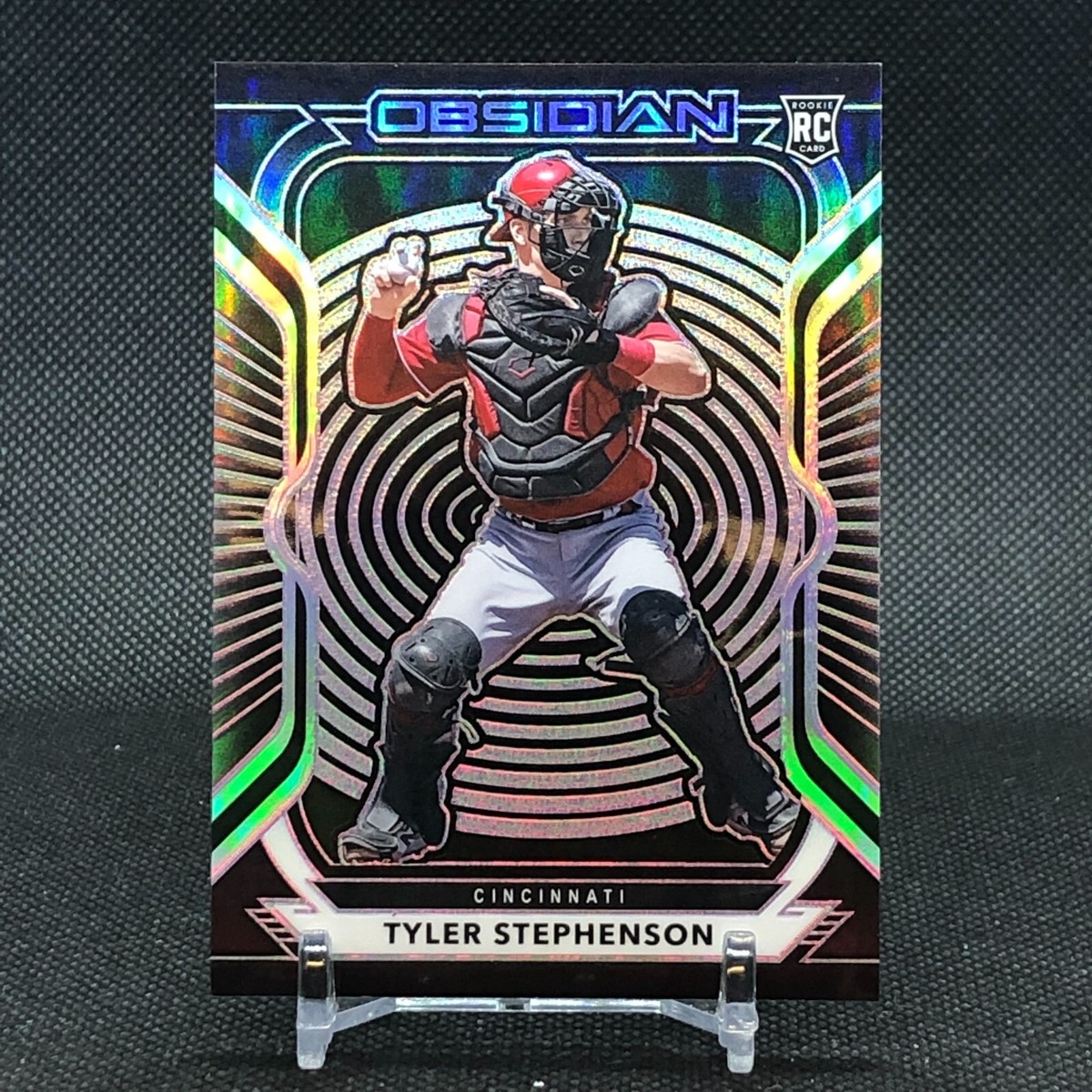 2021 Chronicles Obsidian Electric Etch Purple /99 Tyler Stephenson