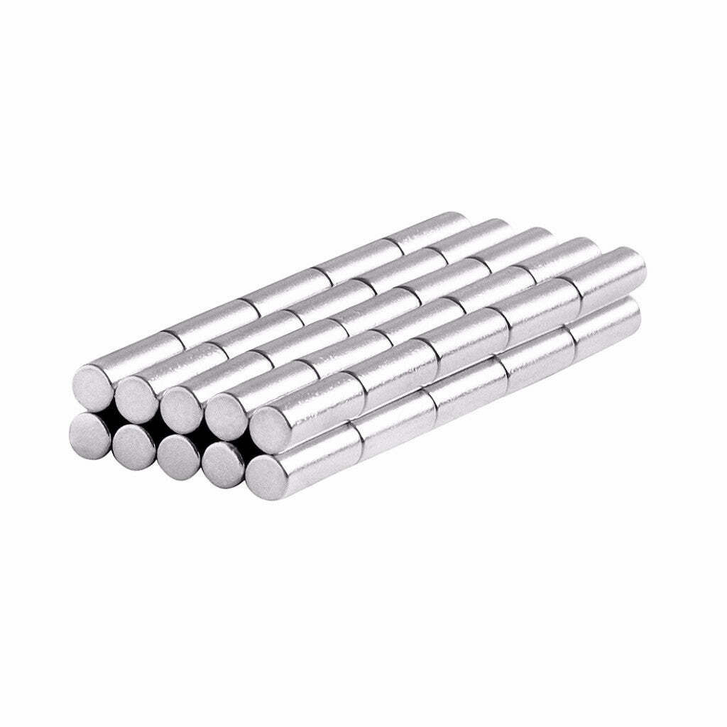 Super Strong N52 Neodymium Magnets - 4 Pack, 3/8 X 1 Inch Cylinder Rod Magnets