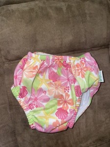 Green Sprouts 18 Months Preowned Swim Diaper GUC 22-25 Pounds Floral Girls Cute