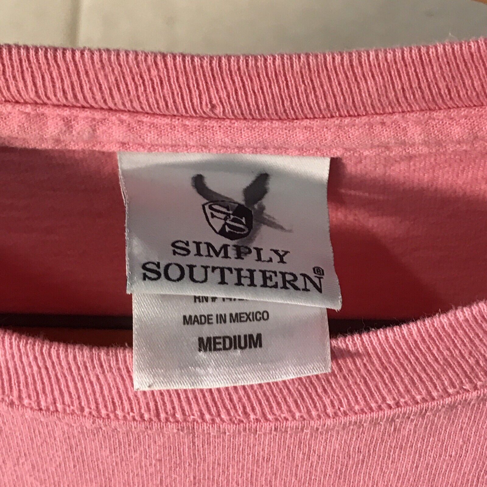 Simply southern collection tshirt sz m pink l/s W… - image 5
