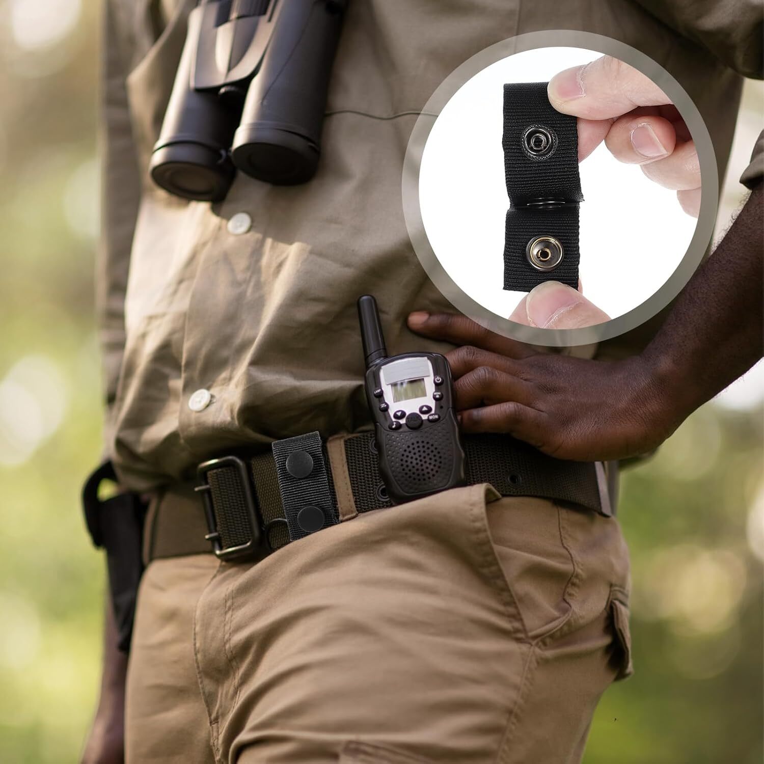 4× Tactical Duty Belt Keeper Security Tactical Belt Keepers with Double Snaps US