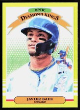 2019 Donruss Optic Lime Green Javier Baez #22 Chicago Cubs