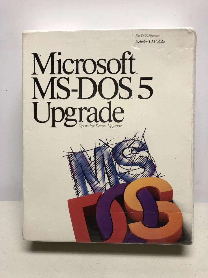 Microsoft MS-DOS 5 Upgrade PC 5.25" Floppy Factory Sealed Software - Image 2 of 4