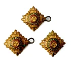 3x WW2 Era British Army Officers Shoulder Rank Pips Enamelled Brass 26mm