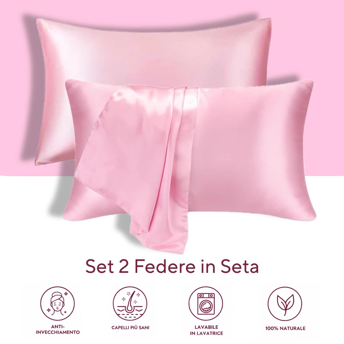 Bare Home Set di 2 federe in microfibra per letto matrimoniale spazzolate e bianche, facili da pulire (set di 2 federe standard di colore bianco