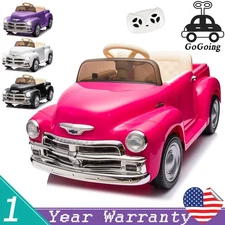 12V Kids Ride On Truck Car Pickup w/ Parents Control Vintage Electric Toy Age 3+