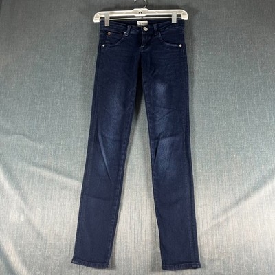Hudson Women's Jeans Size 12 Blue Skinny Dark Wash Stretch 5-Pocket Style Denim