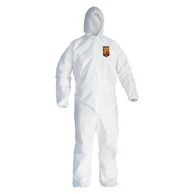Kleenguard 44326 Liq Parti Covall Hood Zipfrnt Elas Wrisankl Wht 3X 25/Cs