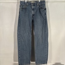 Levi's 505 Regular Fit Jeans Men's 34x32 Blue Straight Leg Dark Wash Denim Vtg