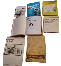 Nice 7 Book Bundle: Guide To Drawing Basic Scenery Cartoon Buildings Brain