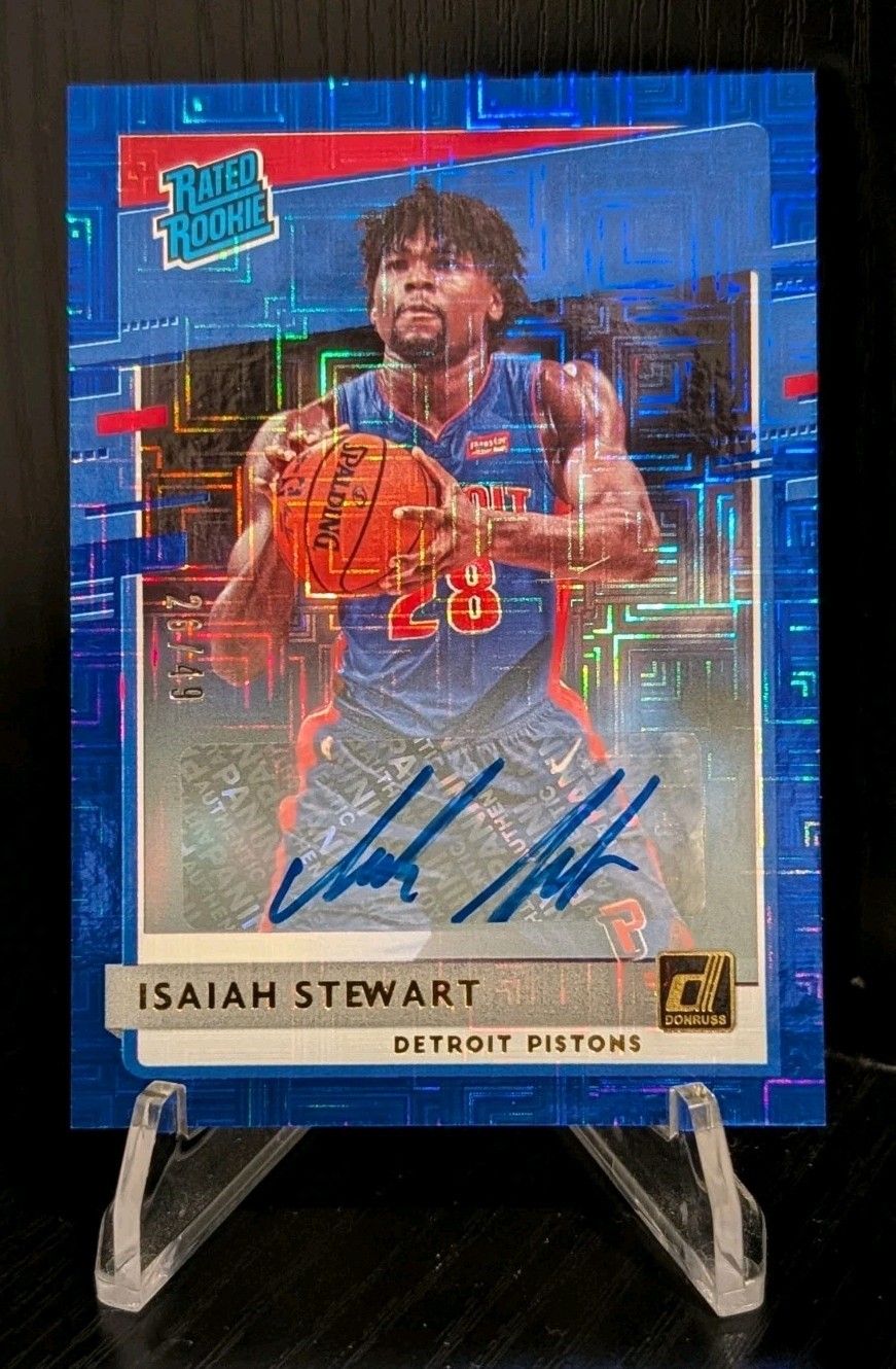 2020-21 Donruss Isaiah Stewart /49 Blue Choice Rated Rookie RC Pistons SSP