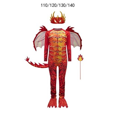 Jungen Drachen Kostüm Set für Maskerade bequeme Passform