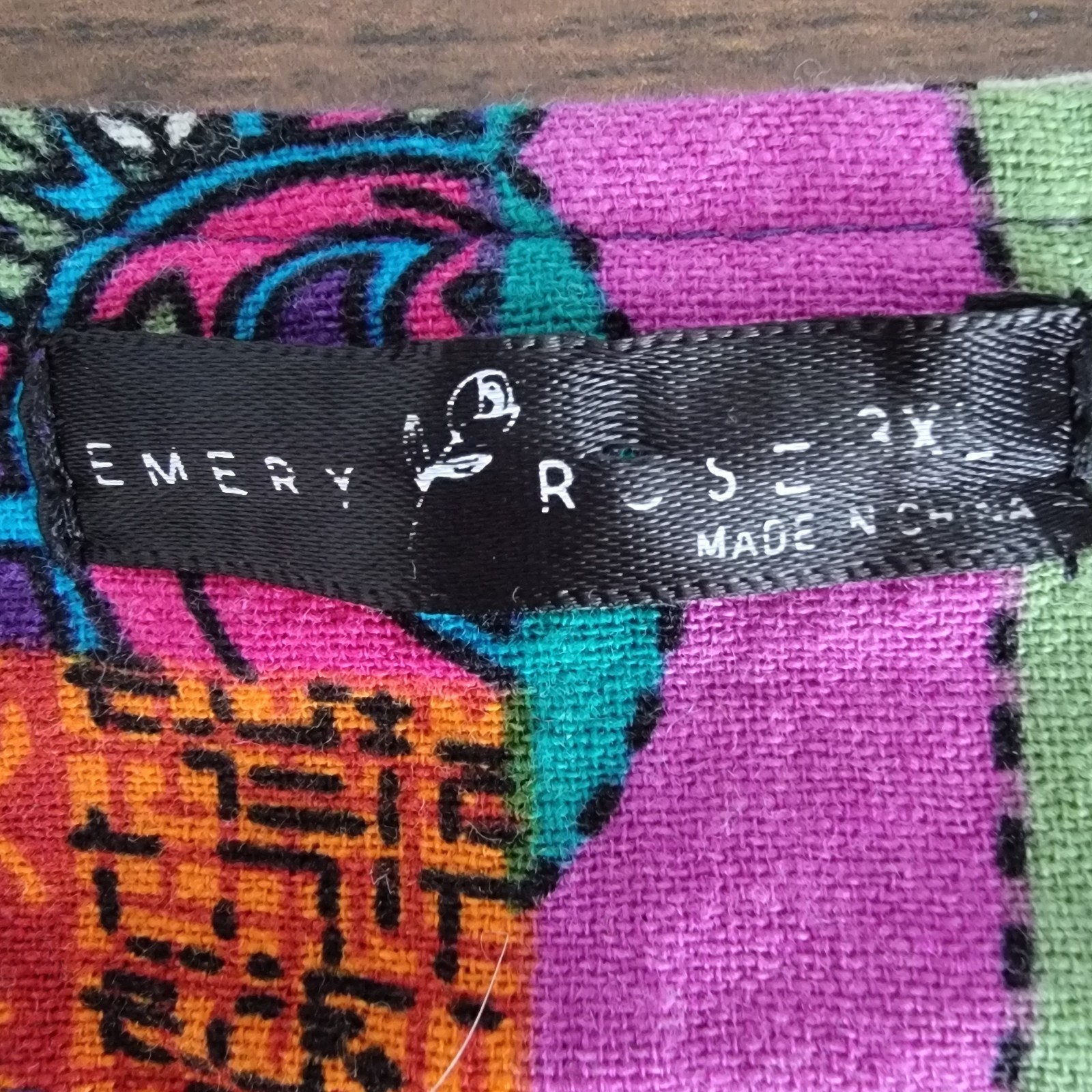 Emery Rose Patchwork Jacket Blazer 100% Cotton Sz… - image 6