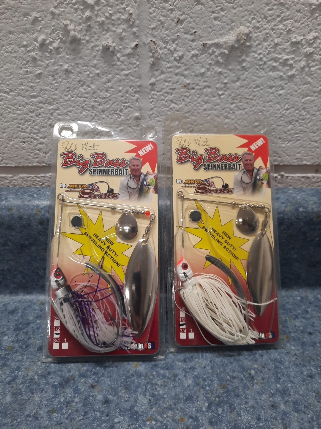 2 Mega Strike Roland Martin Signature Series Big Bass Spinnerbaits  Made In USA!