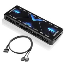 ARGB PWM Controller Hub 12V 4Pin PWM  5V 3Pin ARGB with SATA Power 2-in-1