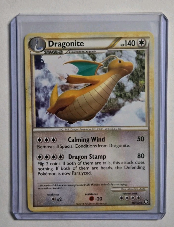Dragonite 18/102 Non Holo Rare Triumphant Pokemon Card 