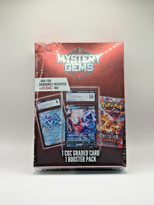 Pokmon Mystery Gems - 1 CGC Graded Card & 1 TCG Booster Pack - New Sealed Box Pokmon Mystery Gems - 1 CGC Graded Card & 1 TCG Booster Pack - New Sealed Box