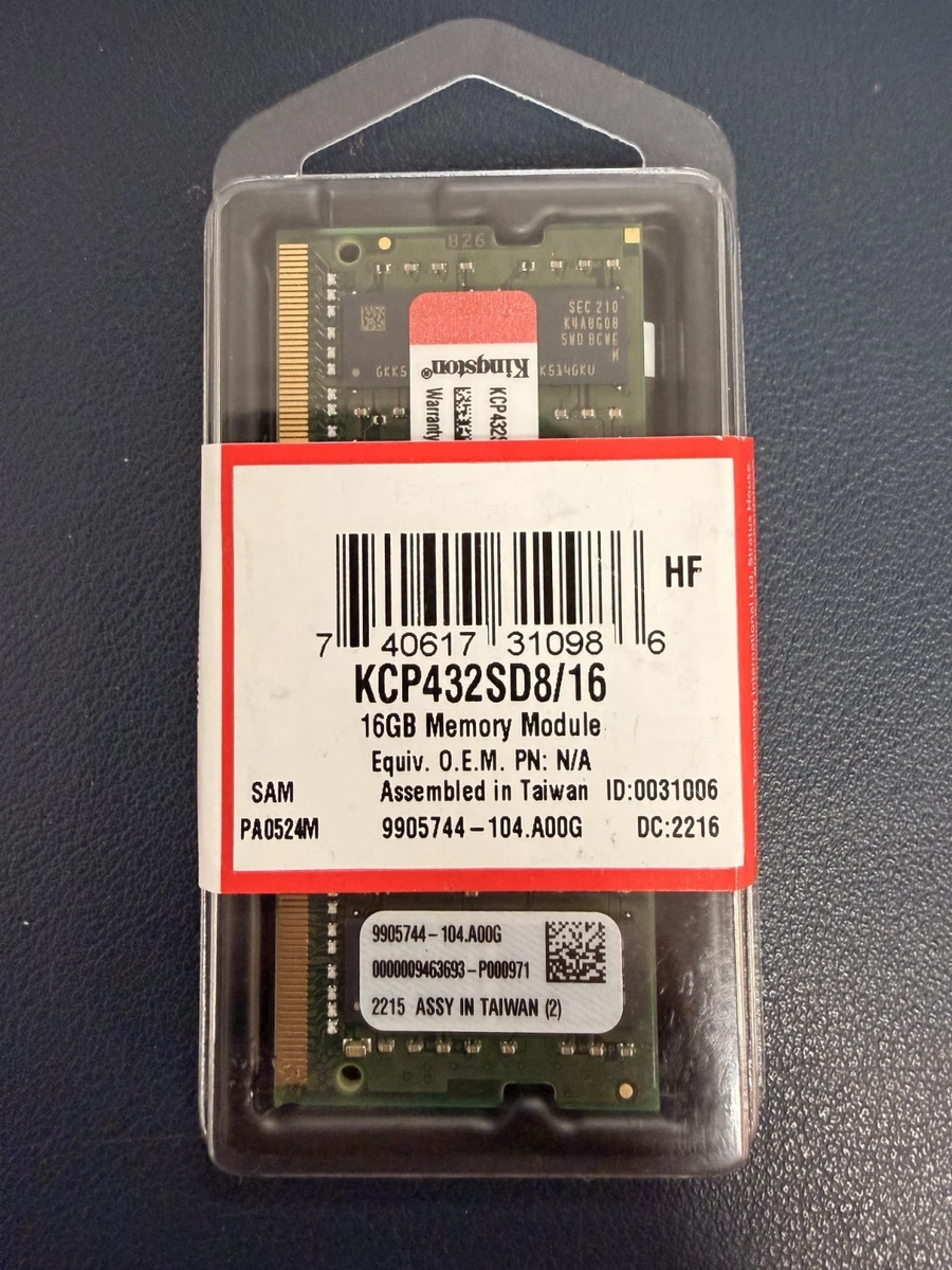 25+ Kingston SO-DIMM 16 GB Computer Memory (RAM) for sale