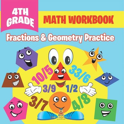 4th Grade Math Workbook Fractions & Geometry Practice Baby Taschenbuch Englisch