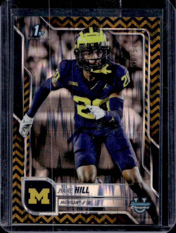 2025 Bowman Chrome U Jyaire Hill Black & Gold Stealth Refractor 1st #/25
