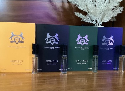 PARFUMS de MARLY Perfume Sample Set 1.5ML PEGASUS,HALTANE,LAYTON, PERSEUS