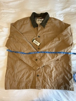 Alpine Design Mens XL Canvas Work Jacket Brown Khaki Caramel Quilted Lined NWT