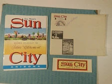 Del E. Webb Corp. Sun City AZ, c1964 brochures, map, decal, retirement homes