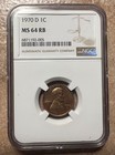 1970 d lincoln penny MS-64 (ref & brown) very beautiful usual coin!!  — photo 2