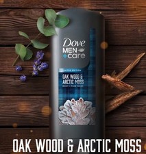 LOT OF 4 -DOVE MEN  CARE - OAK WOOD  ARCTIC MOSS - BODY  FACE WASH - LOT OF 4