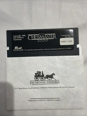 THE CHESSMASTER 2000 - PC COMPUTER GAME - 5.25  FLOPPY DISK  1986 - EX CONDITION