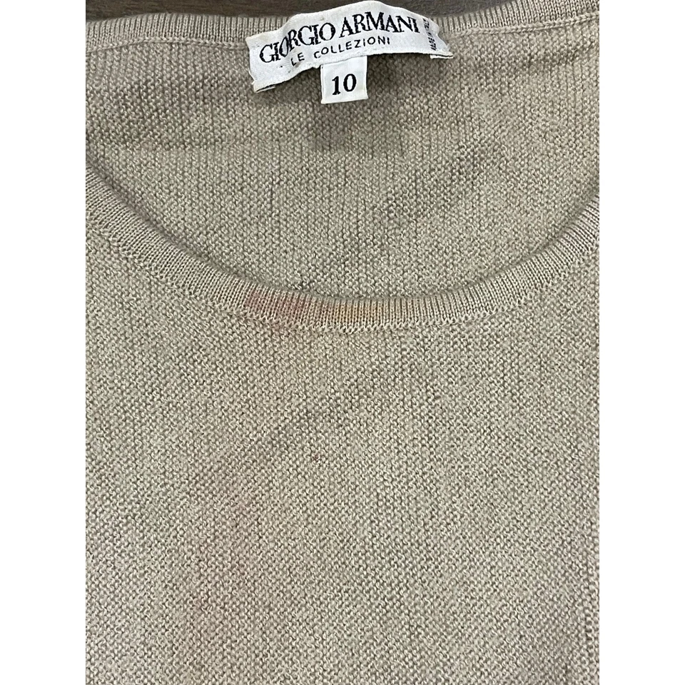 Camiseta sin mangas para mujer Giorgio Armani Le Collezioni 100 % lana merino talla 10 Foto 4 de 4