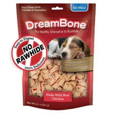 DreamBone Mini Bones with Chicken and Vegetable Flavor Dog Treats