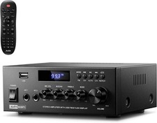 Moukey MAMP3 Amplificatore a 2 Canali 300W, Bluetooth 5.3, Amplificatore HiFi