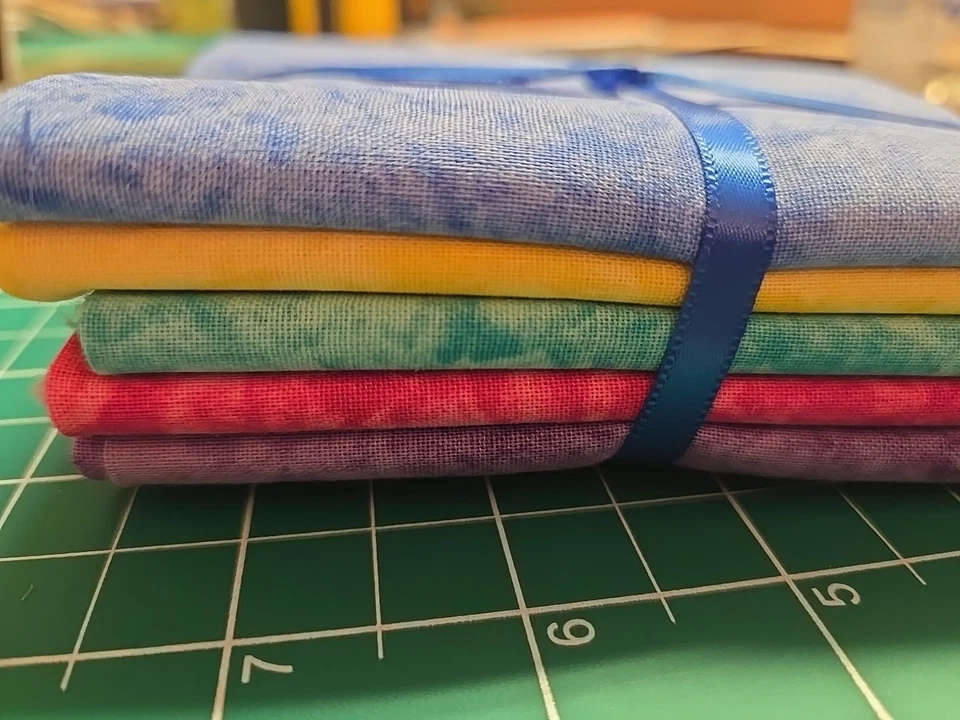 Fat Quarter BUNDLE 5 Tie-dye Cotton Fabric Lot Set Batik Quilting Crafts DIY NEW - Image 4 of 4