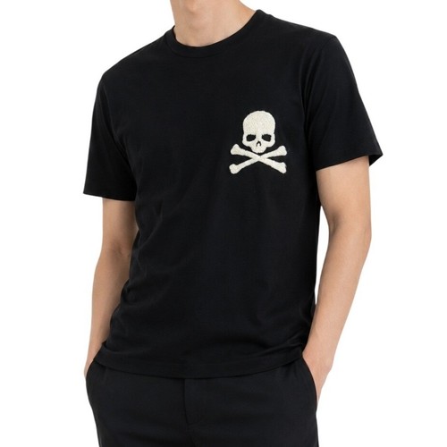 Mastermind Japan Black Cashmere Chenille Skull T-Shirt Made in Japan Size M