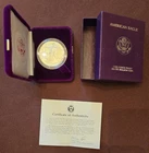 1986 S American Eagle One Ounce Proof Silver Dollar Bullion Coin - COA