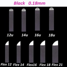 100Pcs 0.18mm Microblading Tattoo Needles Permanent Makeup Eyebrow Manual Pen