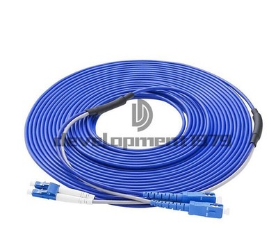 1PC 5M Armored Cable Fiber Patch Cord LC to SC SM 9/125 Duplex Pigtail #yi