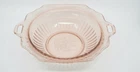 Anchor Hocking MAYFAIR open rose Pink depression glass vegetable bowl handles