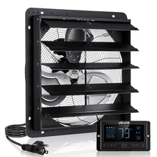 VEVOR 20 in Shutter Exhaust Fan with Smart Programming Controller Wall Mount