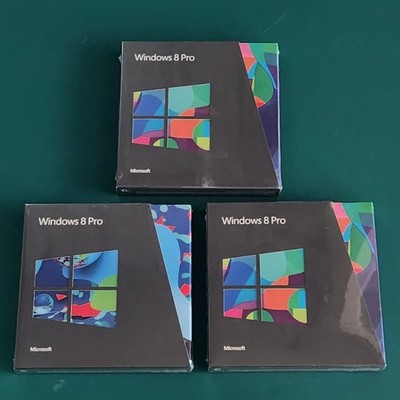 3 NEW Sealed Microsoft Windows 8 Professional Full 32Bit & 64Bit DVD MS WIN PRO