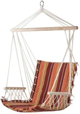 JUNELILY Colored Striped Hammock Leisure Chair for Indoors & Outdoors