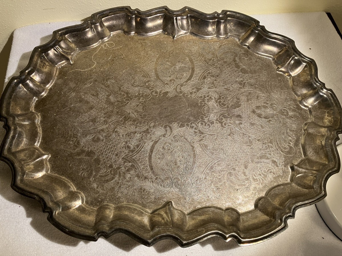 アンティーク】LEONARD シルバープレート トレイ 2枚セット