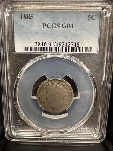 1885 Liberty Head V Nickel Nice Key Date Type Coin PCGS Certified G-4 2748 - 第 1/2 張圖片