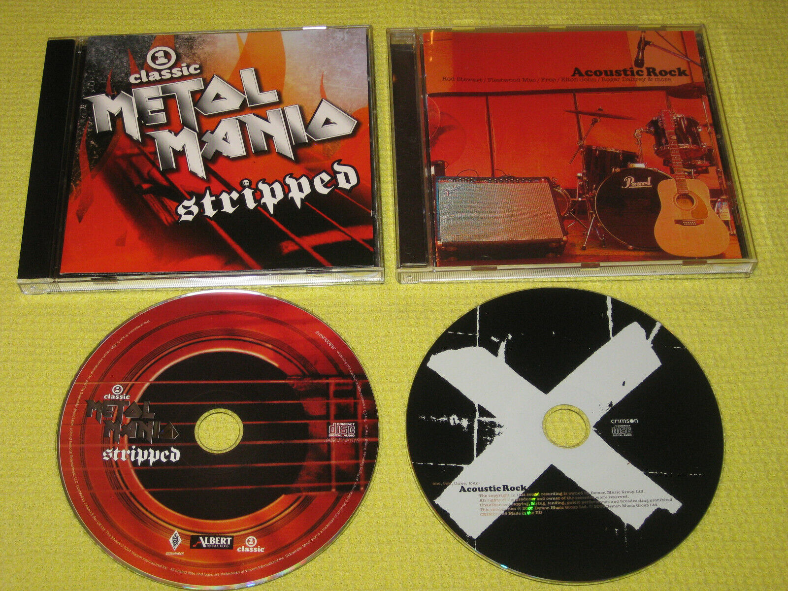 Classic Metal Mania Stripped & Acoustic Rock 2 CD Albums Marillion Scorpions Fre