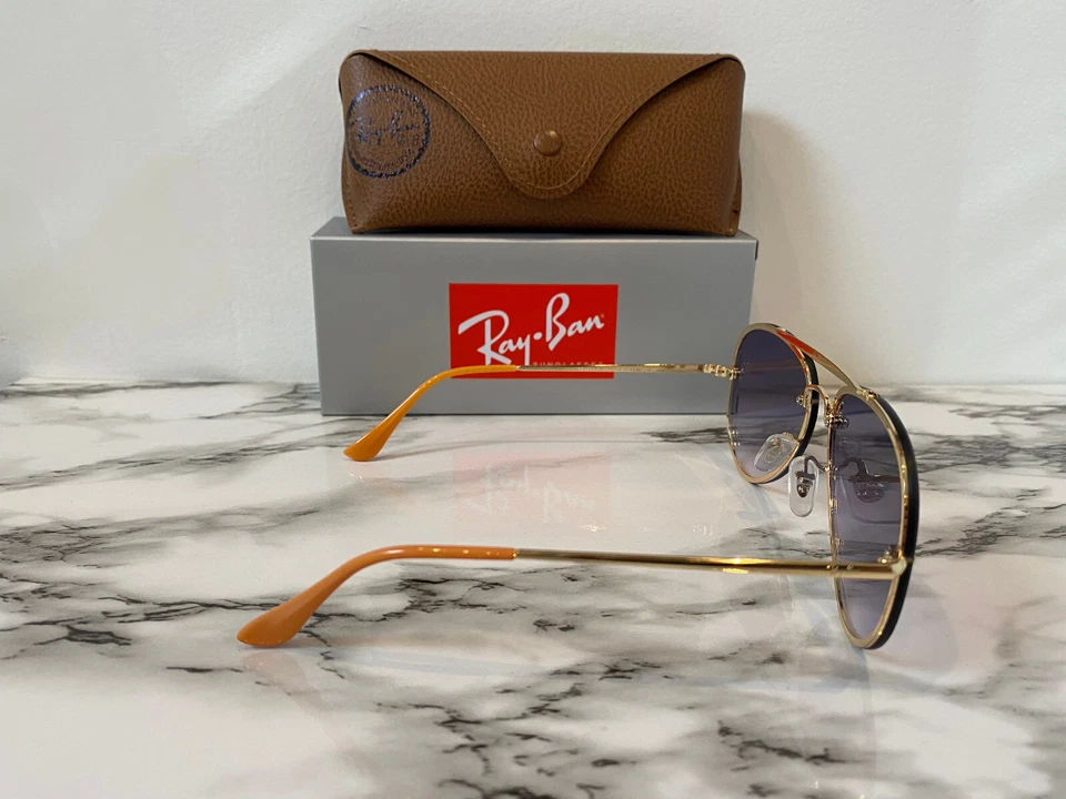 Gafas de sol Ray-Ban RB3584 Blaze Gold Aviator talla 61-13-140 3N ¡Nunca usadas! Foto 3 de 4